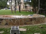 Stone work fire pit, grill, mowing, yard service.