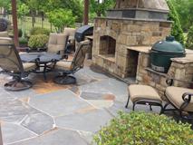 Flagstone patio install in Frisco, Stone work in little elm