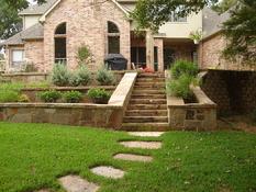 Retaining walls, steps, planters, stone work