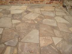 Flagstone patio deck