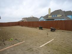 Before construction of hardscape and landscape began.