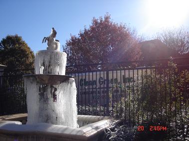 Water garden, outdoor waterfall and fountain